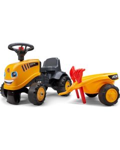 Falk Looptractor JCB Oranje met aanhanger