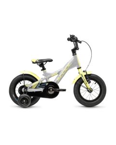 S'COOL XXlite Kinderfiets Zilver/limoen 12 inch