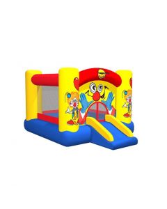 Springkussen - Clown Slide And Hoop Bouncer
