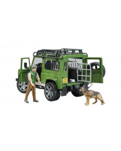 Bruder 2587 Land Rover Defender Station Wagon met boswachter en hond